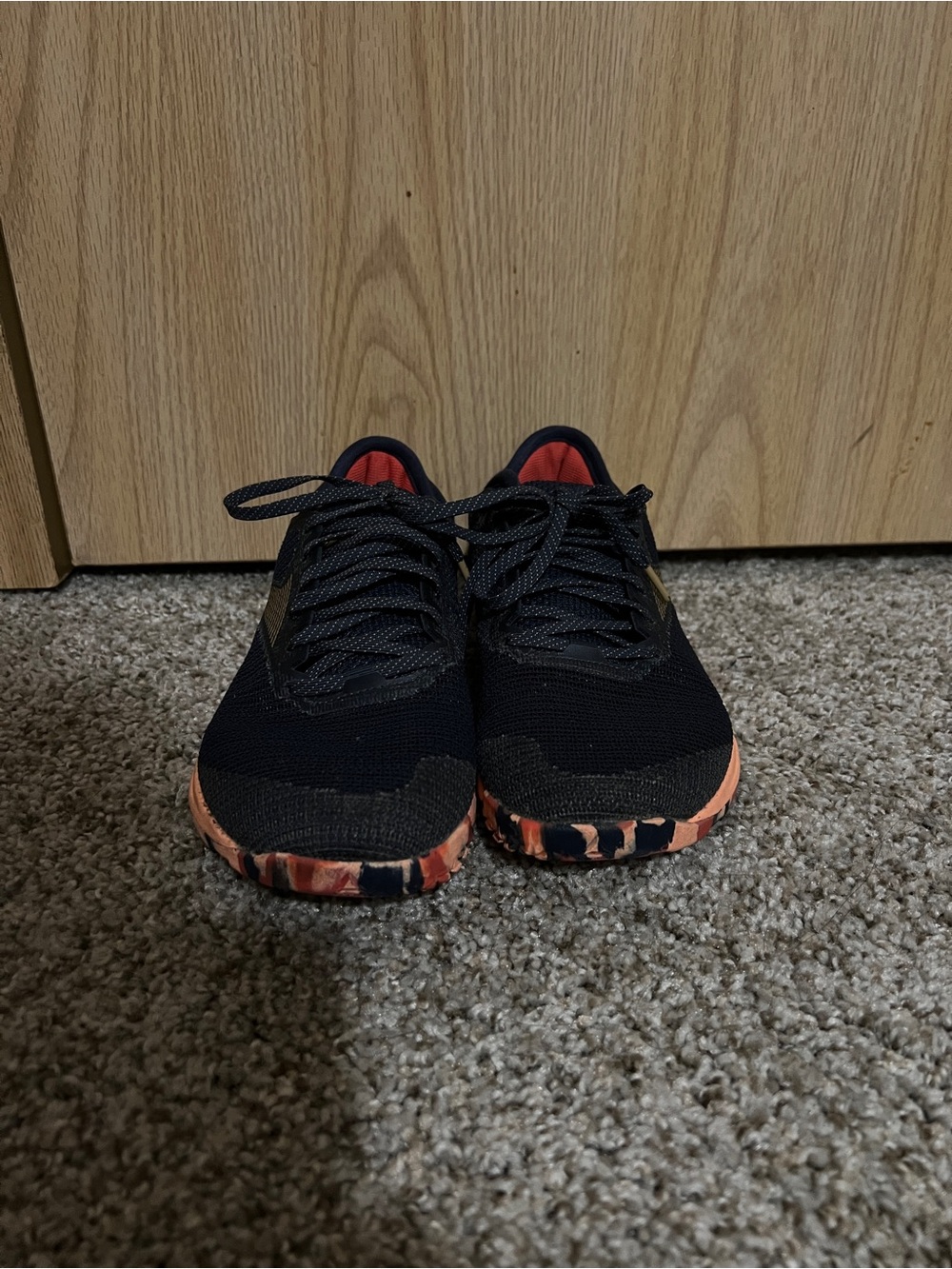 Reebok Black and Orange Athletic Shoes